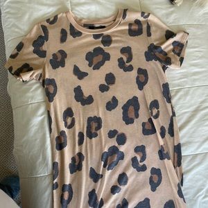 Forever 21 Cheetah T-Shirt Dress